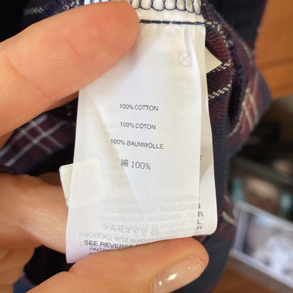 MADEWELL NWT Plaid Ruffle Button Down Shirt - Picture 6 of 6